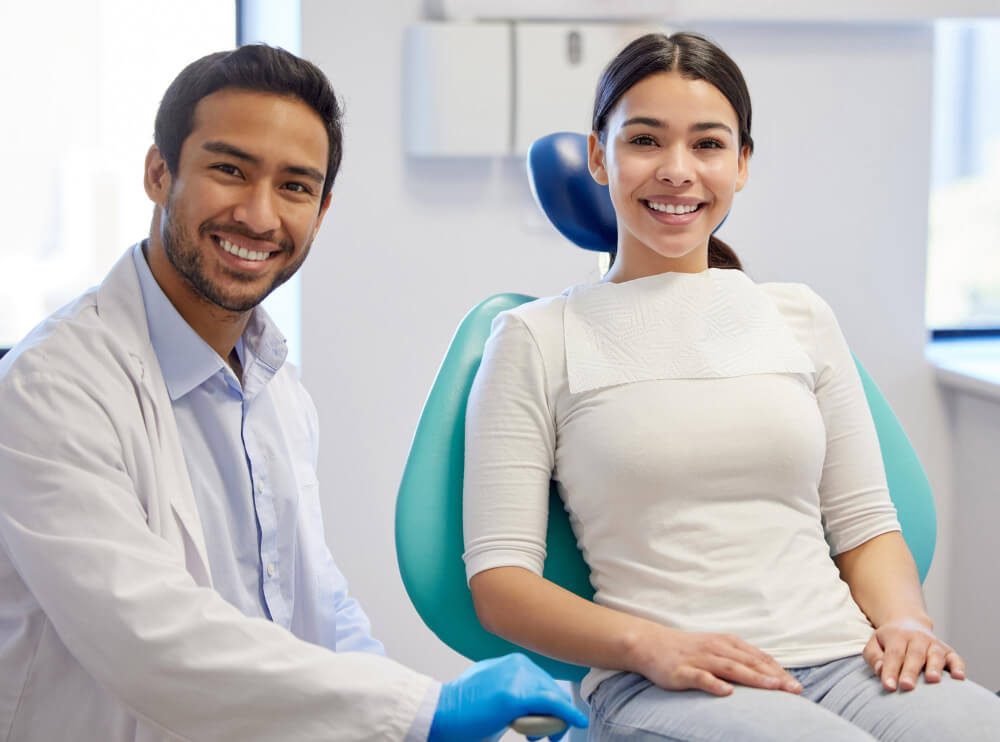 Smiling patient after a professional teeth cleaning at a Wodonga dental clinic